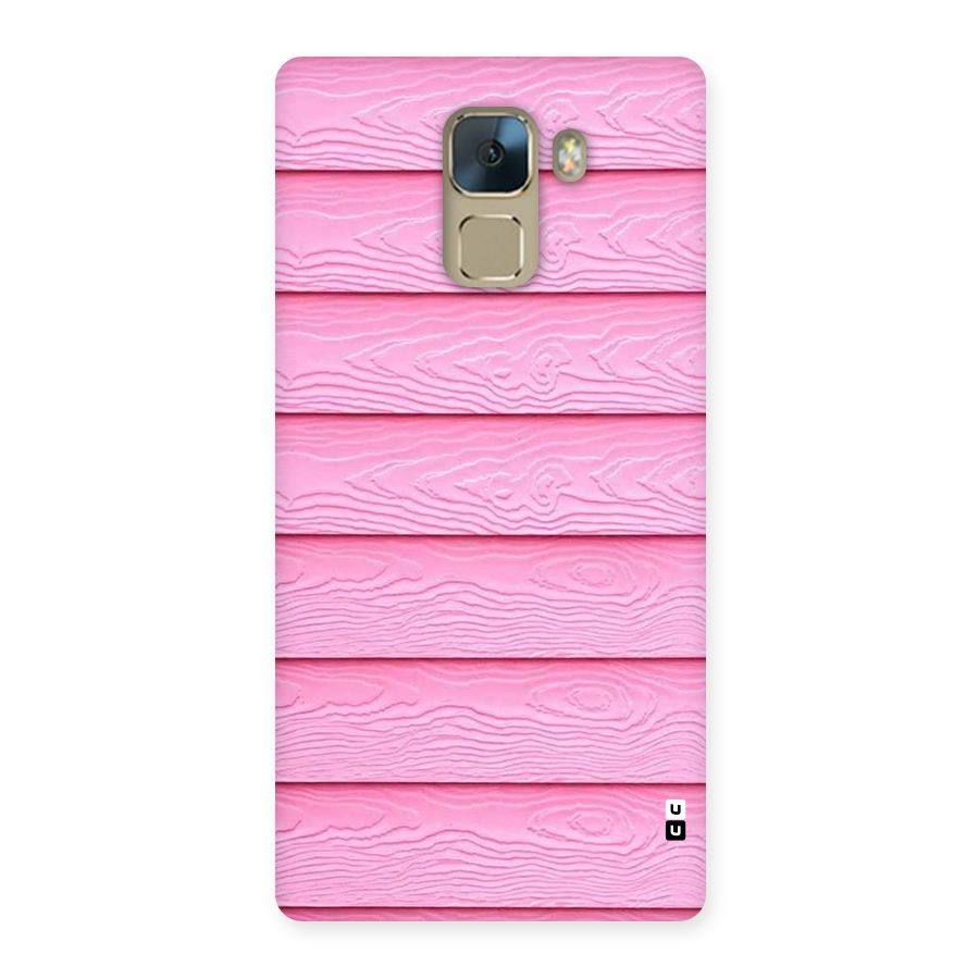 Pink Wood Back Case for Huawei Honor 7