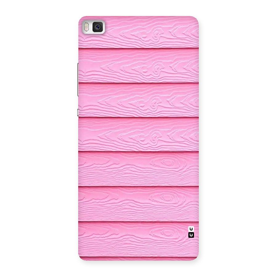 Pink Wood Back Case for Huawei P8
