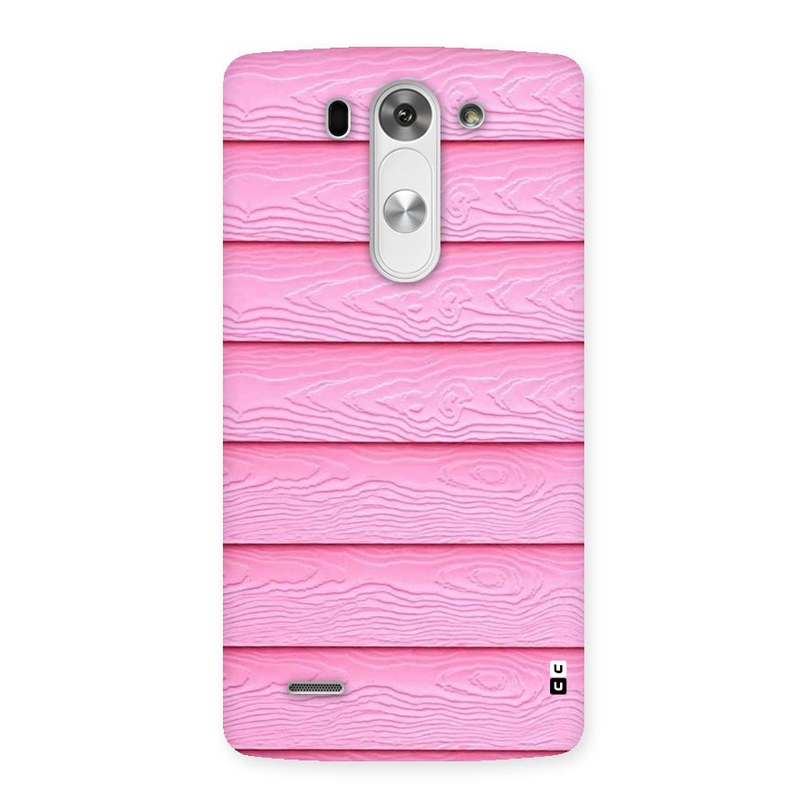 Pink Wood Back Case for LG G3 Mini