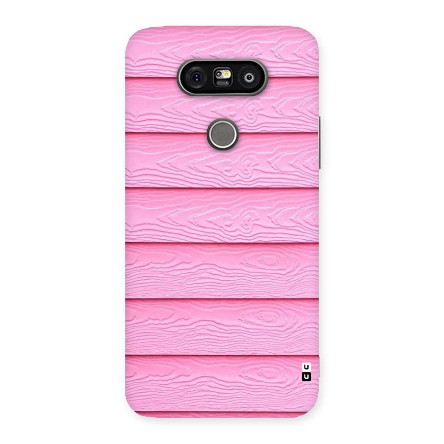 Pink Wood Back Case for LG G5