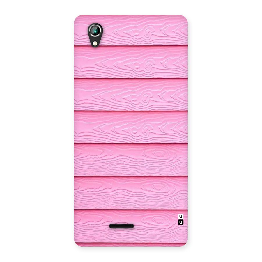 Pink Wood Back Case for Lava Iris 800