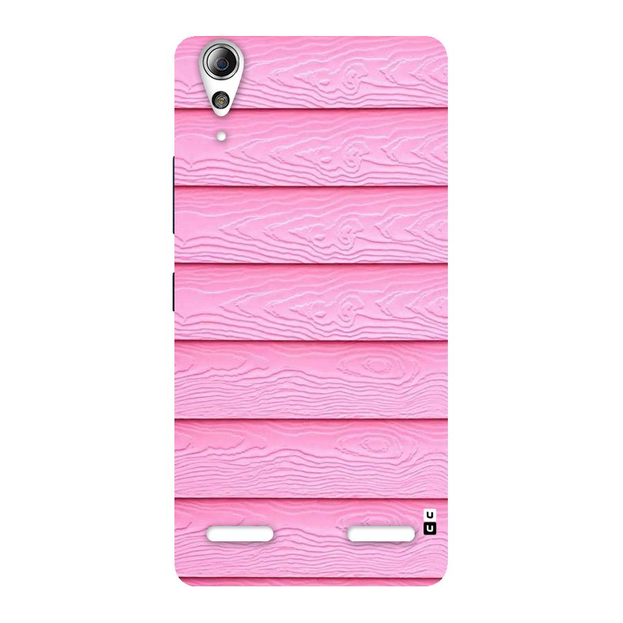 Pink Wood Back Case for Lenovo A6000