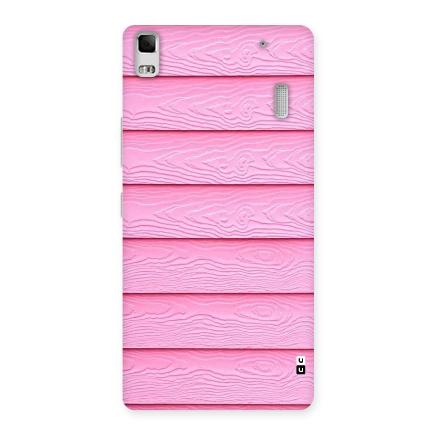 Pink Wood Back Case for Lenovo A7000
