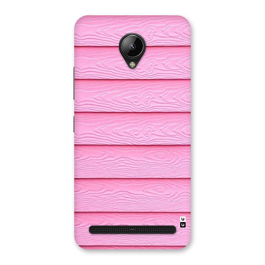 Pink Wood Back Case for Lenovo C2