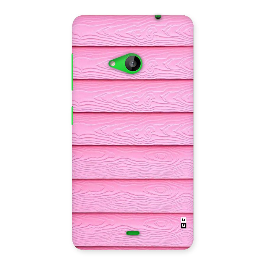 Pink Wood Back Case for Lumia 535
