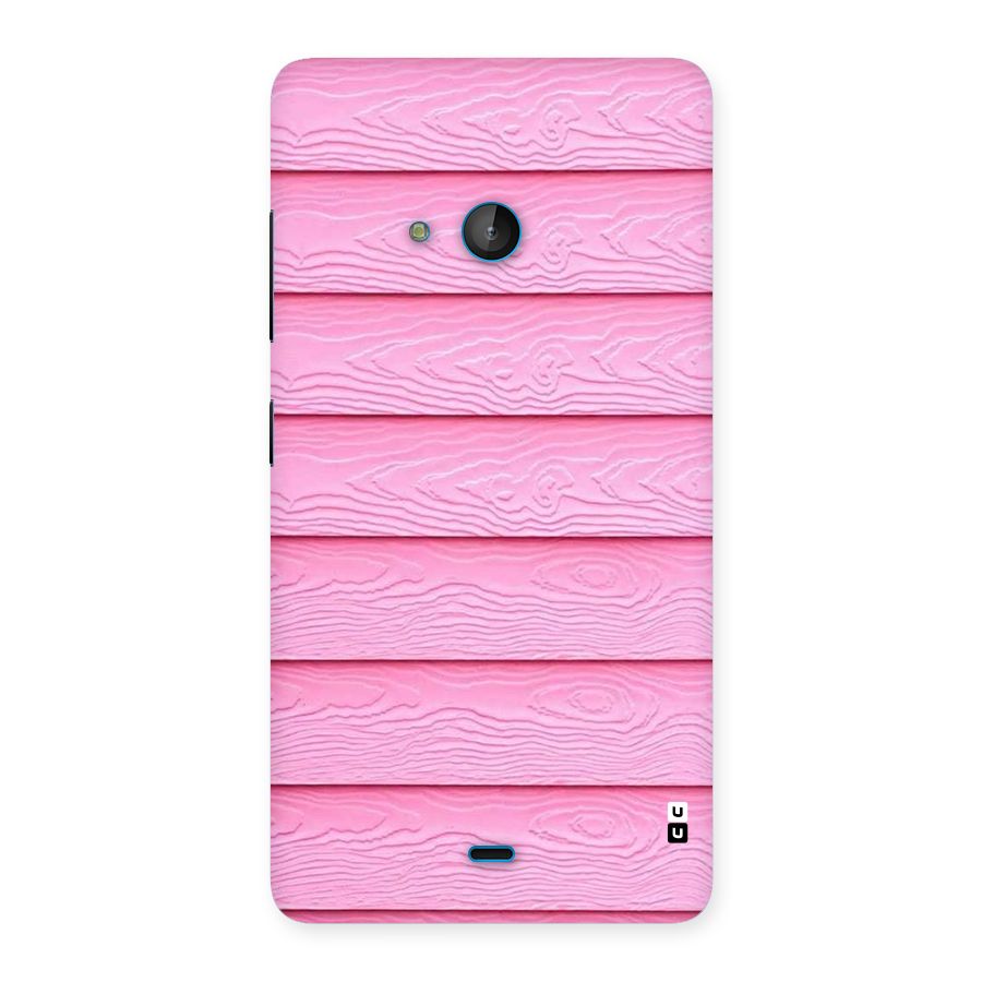 Pink Wood Back Case for Lumia 540