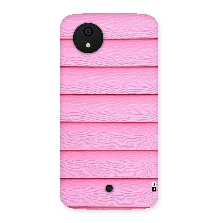 Pink Wood Back Case for Micromax Canvas A1