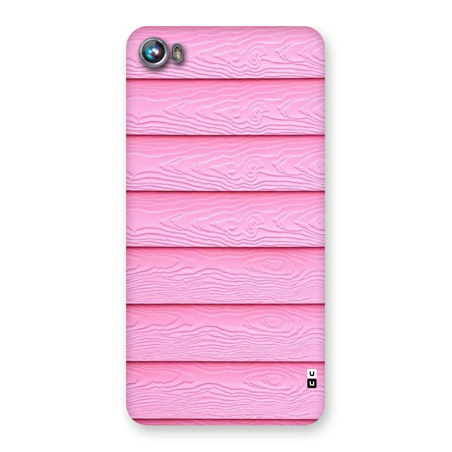 Pink Wood Back Case for Micromax Canvas Fire 4 A107