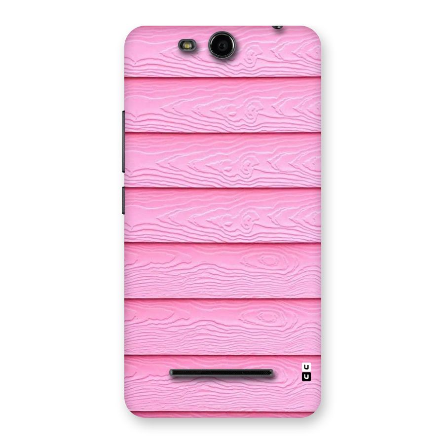 Pink Wood Back Case for Micromax Canvas Juice 3 Q392