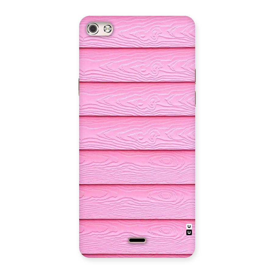 Pink Wood Back Case for Micromax Canvas Silver 5