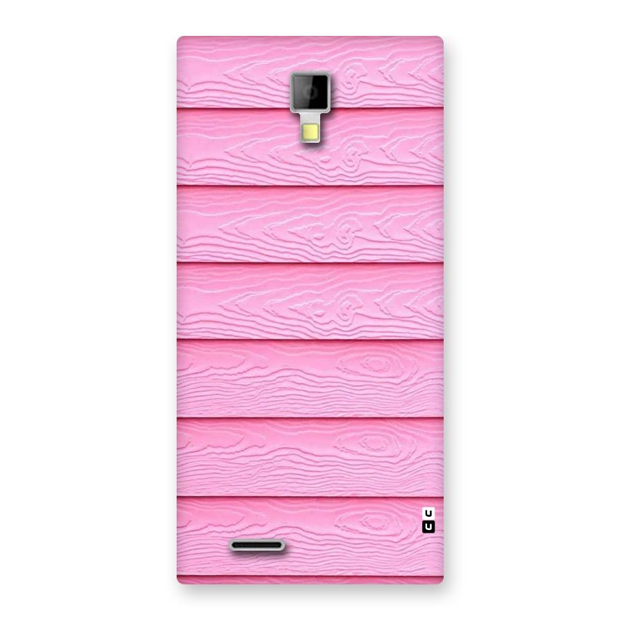Pink Wood Back Case for Micromax Canvas Xpress A99
