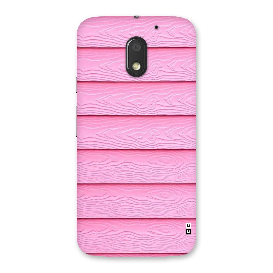 Pink Wood Back Case for Moto E3 Power