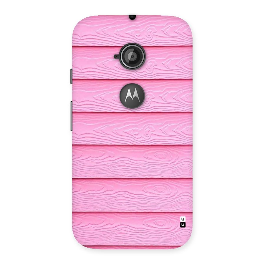 Pink Wood Back Case for Moto E 2nd Gen