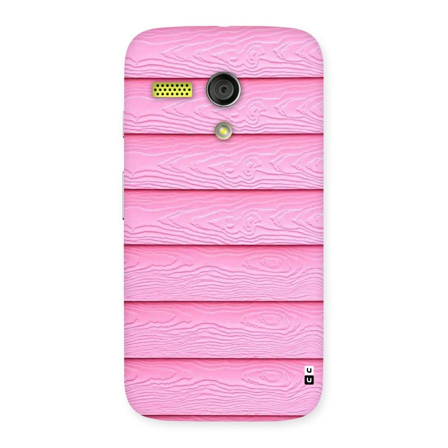 Pink Wood Back Case for Moto G
