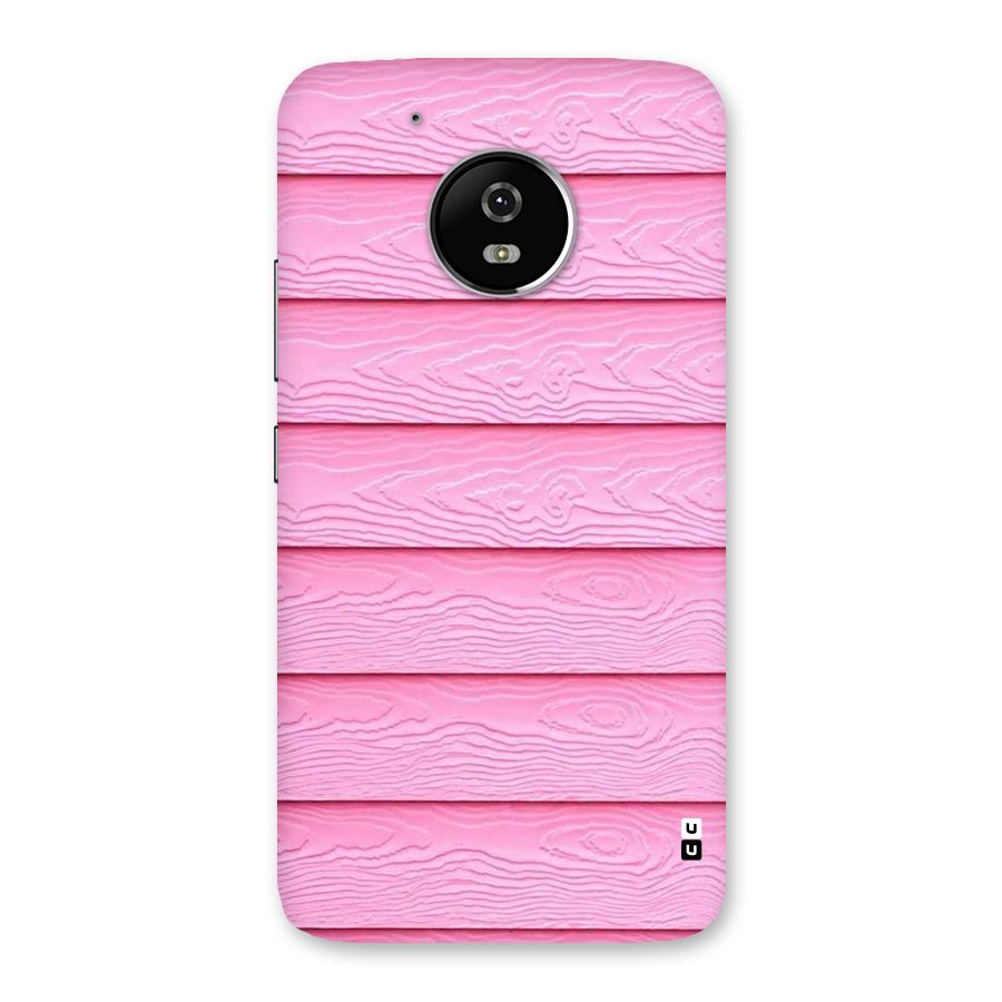 Pink Wood Back Case for Moto G5