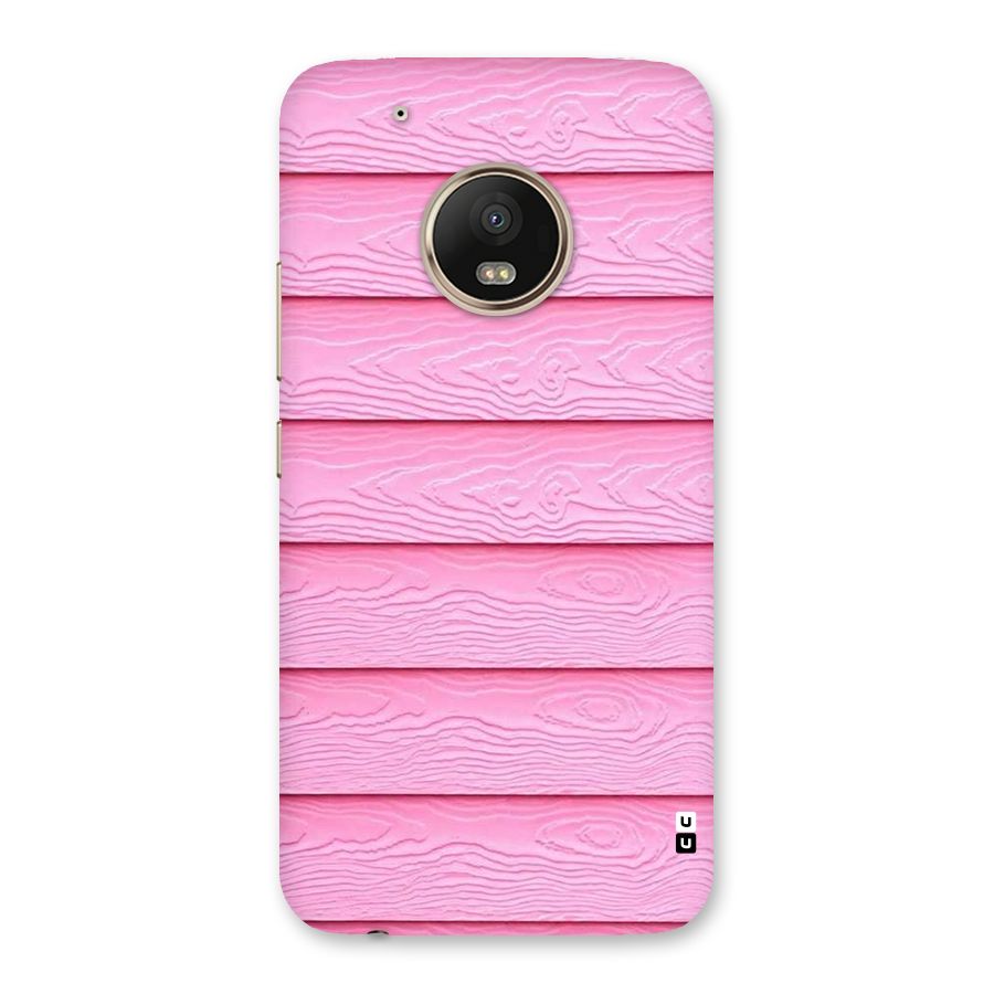 Pink Wood Back Case for Moto G5 Plus