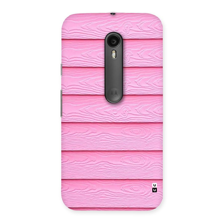 Pink Wood Back Case for Moto G Turbo