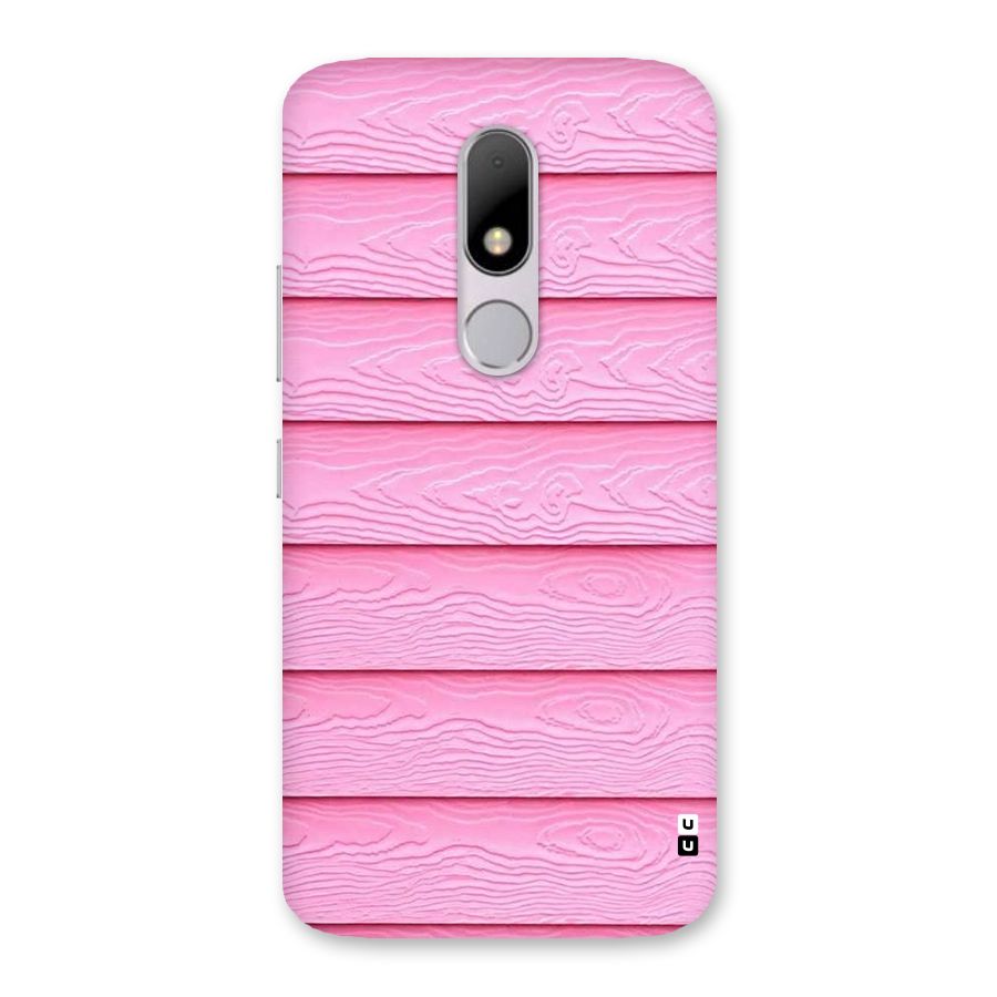 Pink Wood Back Case for Moto M