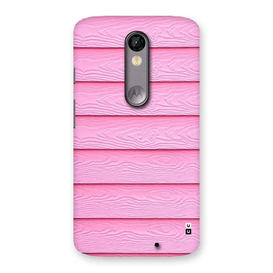 Pink Wood Back Case for Moto X Force