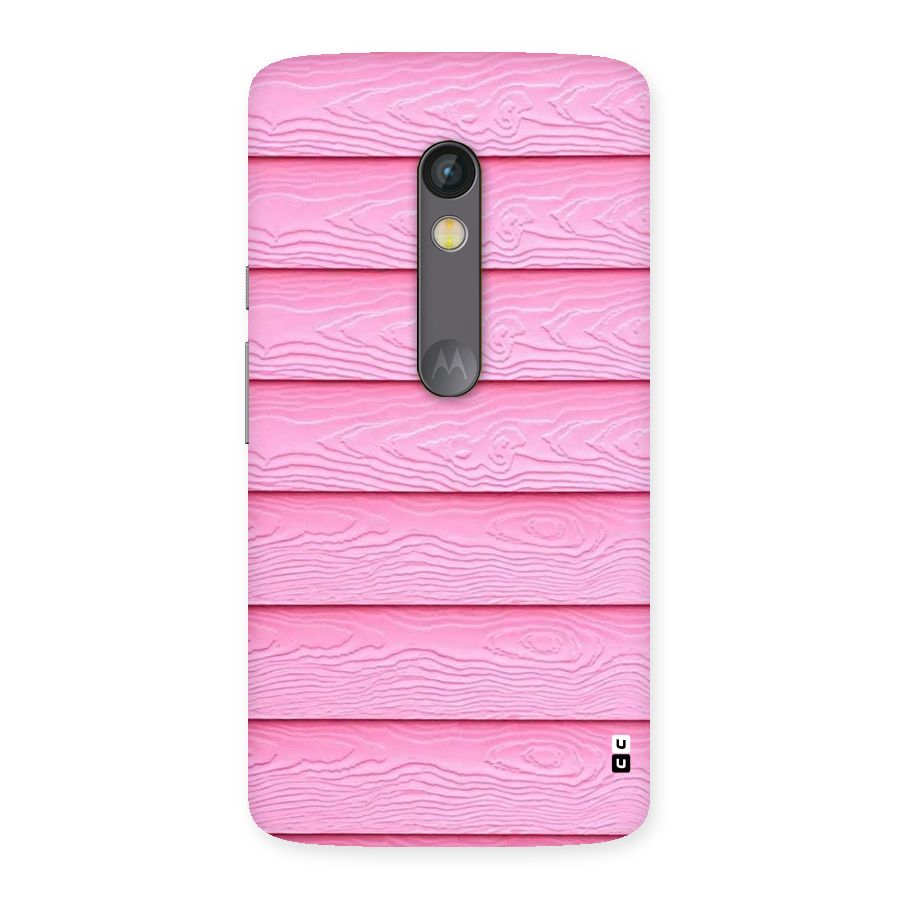 Pink Wood Back Case for Moto X Play