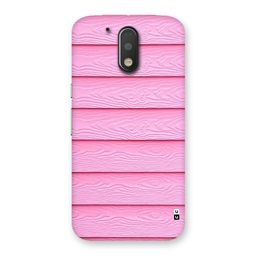 Pink Wood Back Case for Motorola Moto G4