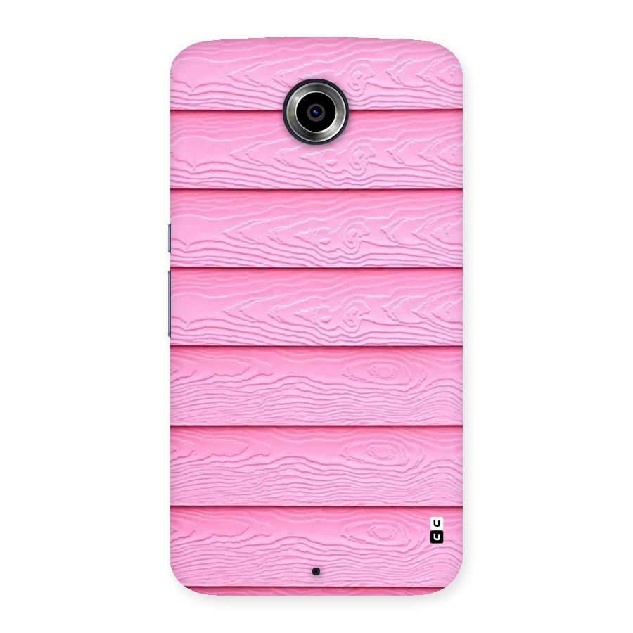 Pink Wood Back Case for Nexsus 6