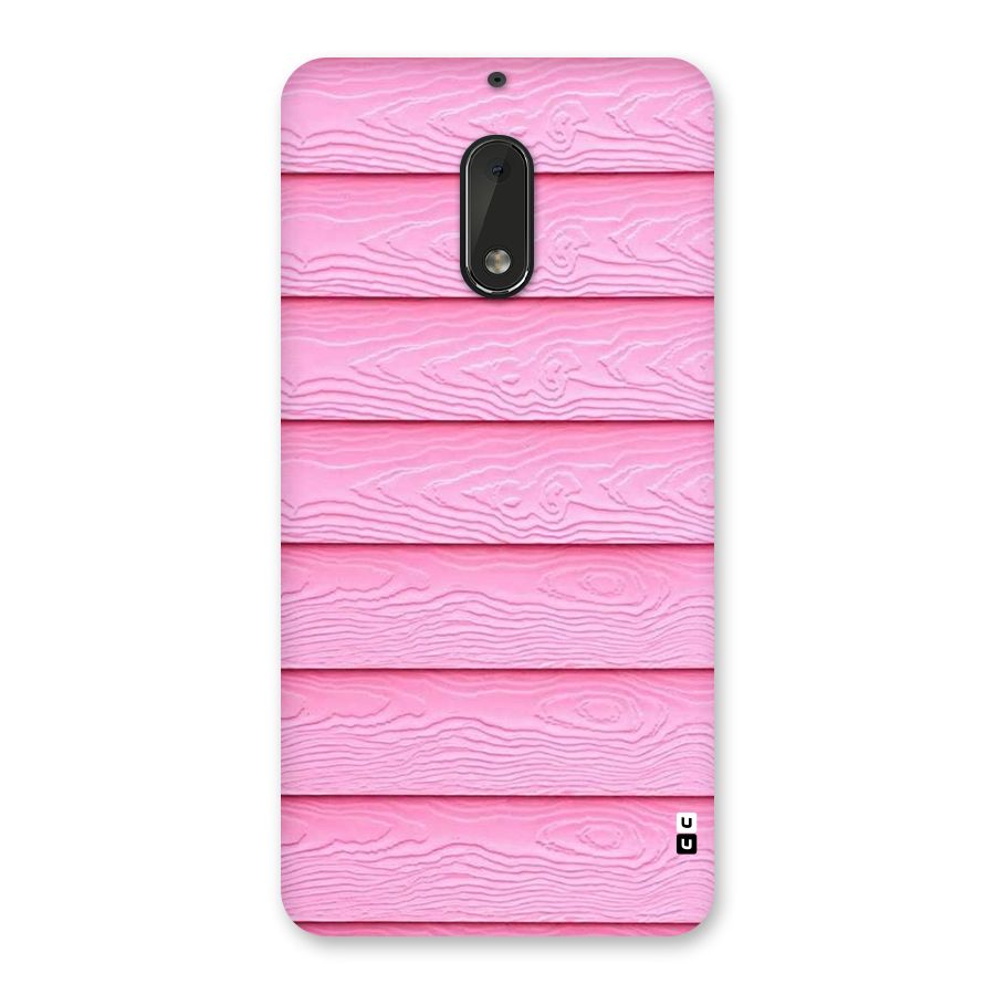 Pink Wood Back Case for Nokia 6