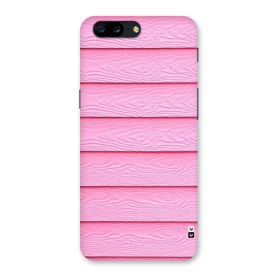 Pink Wood Back Case for OnePlus 5