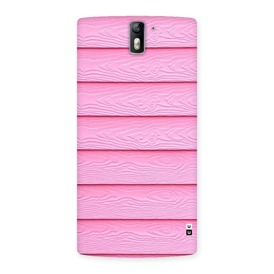 Pink Wood Back Case for One Plus One