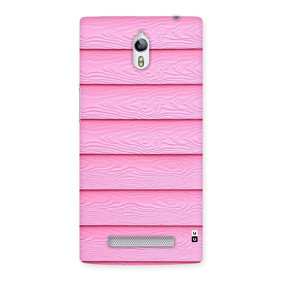 Pink Wood Back Case for Oppo Find 7