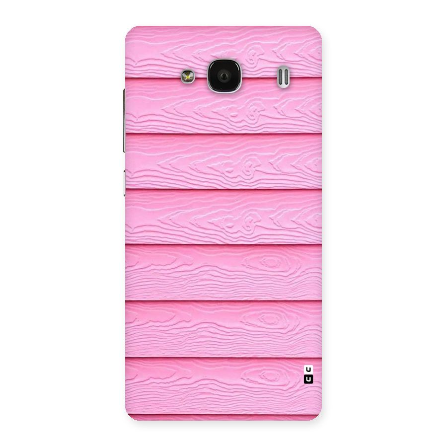 Pink Wood Back Case for Redmi 2 Prime