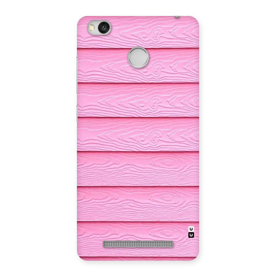 Pink Wood Back Case for Redmi 3S Prime
