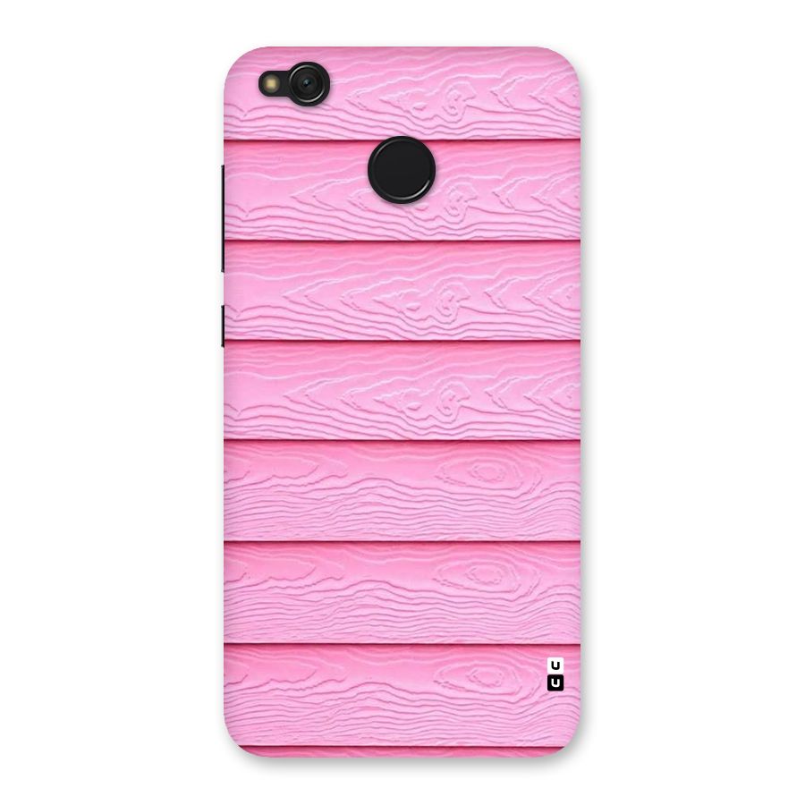 Pink Wood Back Case for Redmi 4
