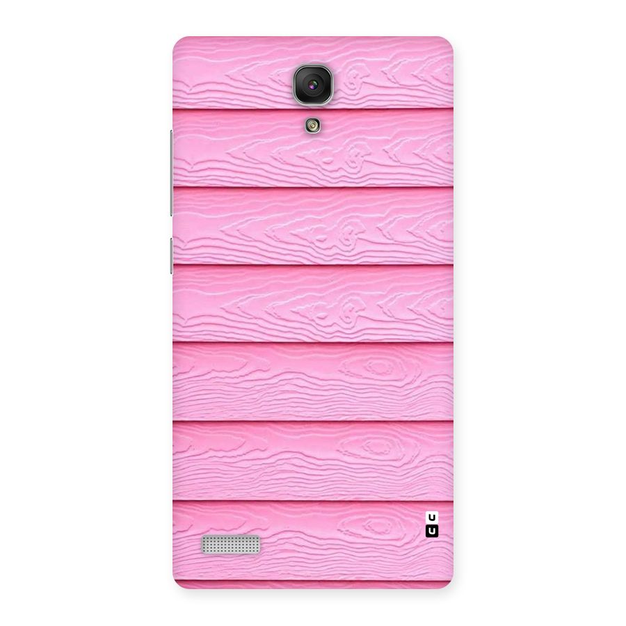 Pink Wood Back Case for Redmi Note