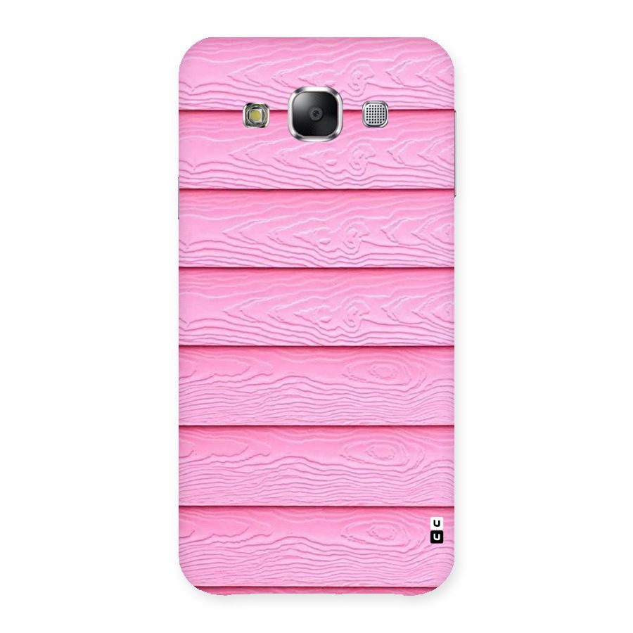 Pink Wood Back Case for Samsung Galaxy E5