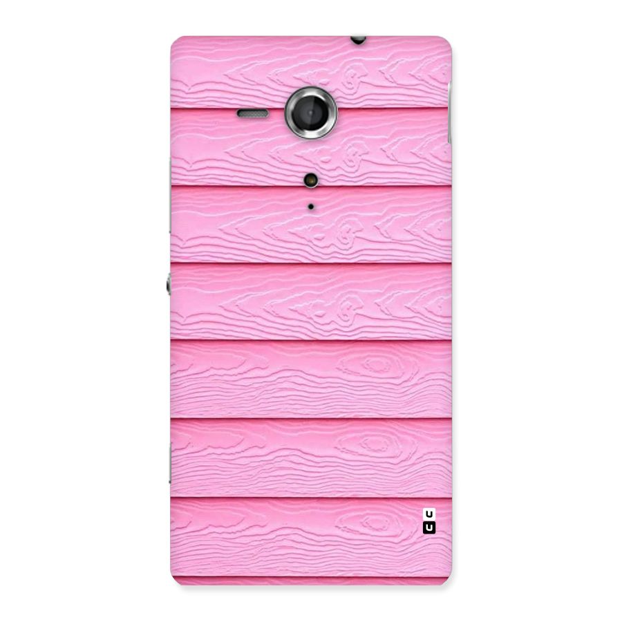 Pink Wood Back Case for Sony Xperia SP