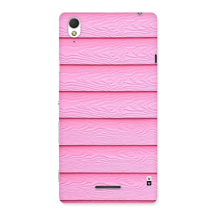 Pink Wood Back Case for Sony Xperia T3
