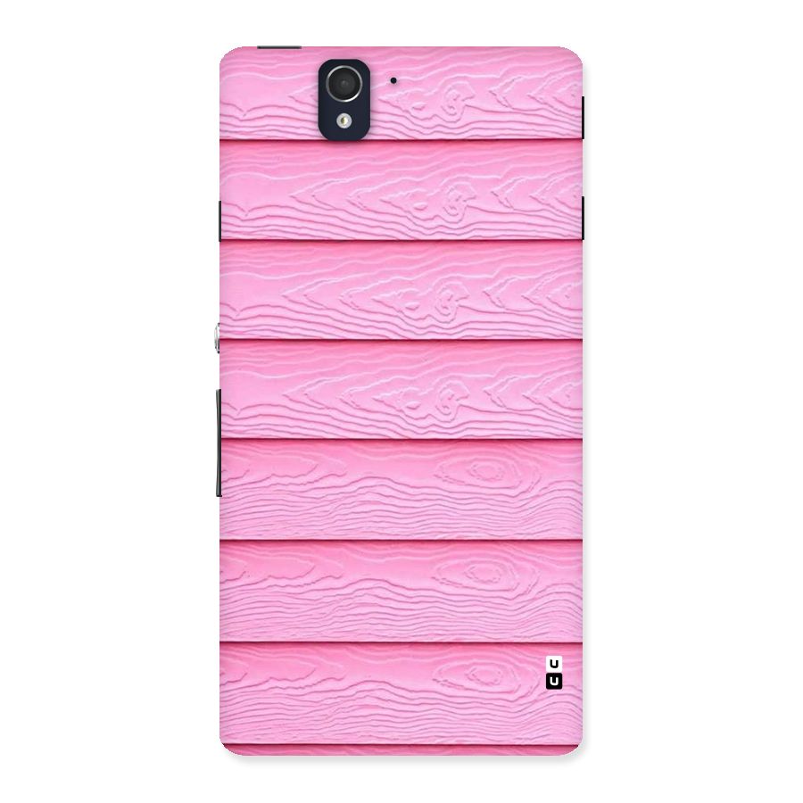 Pink Wood Back Case for Sony Xperia Z