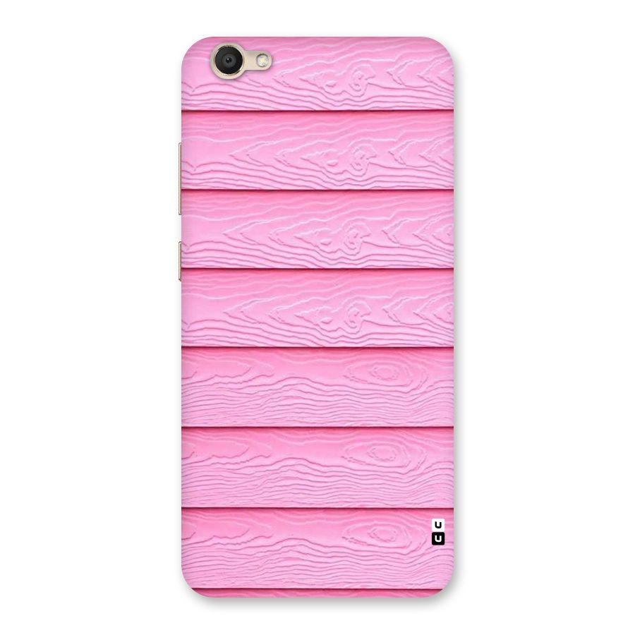 Pink Wood Back Case for Vivo V5