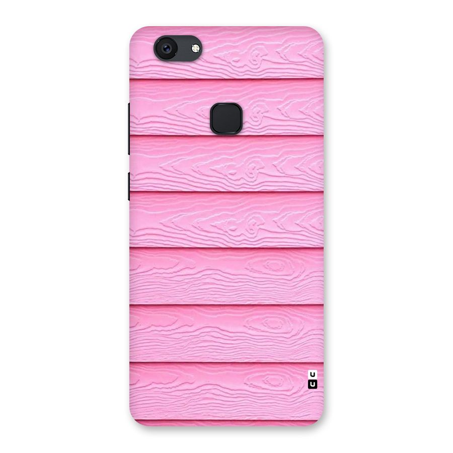 Pink Wood Back Case for Vivo V7 Plus