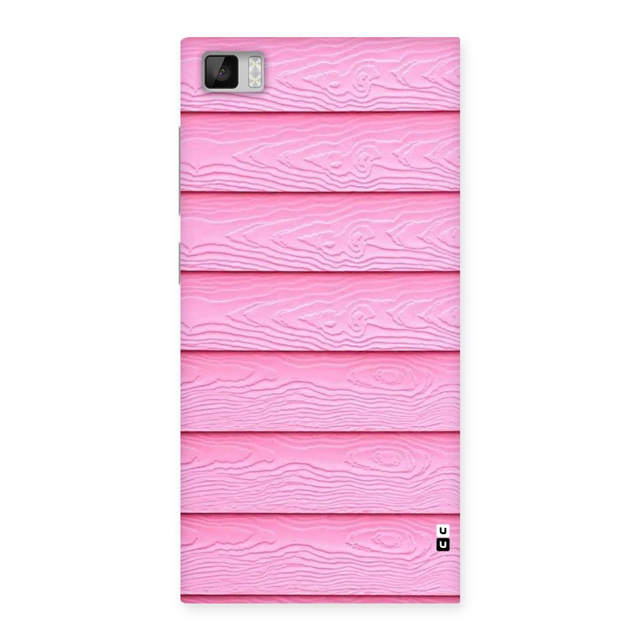 Pink Wood Back Case for Xiaomi Mi3