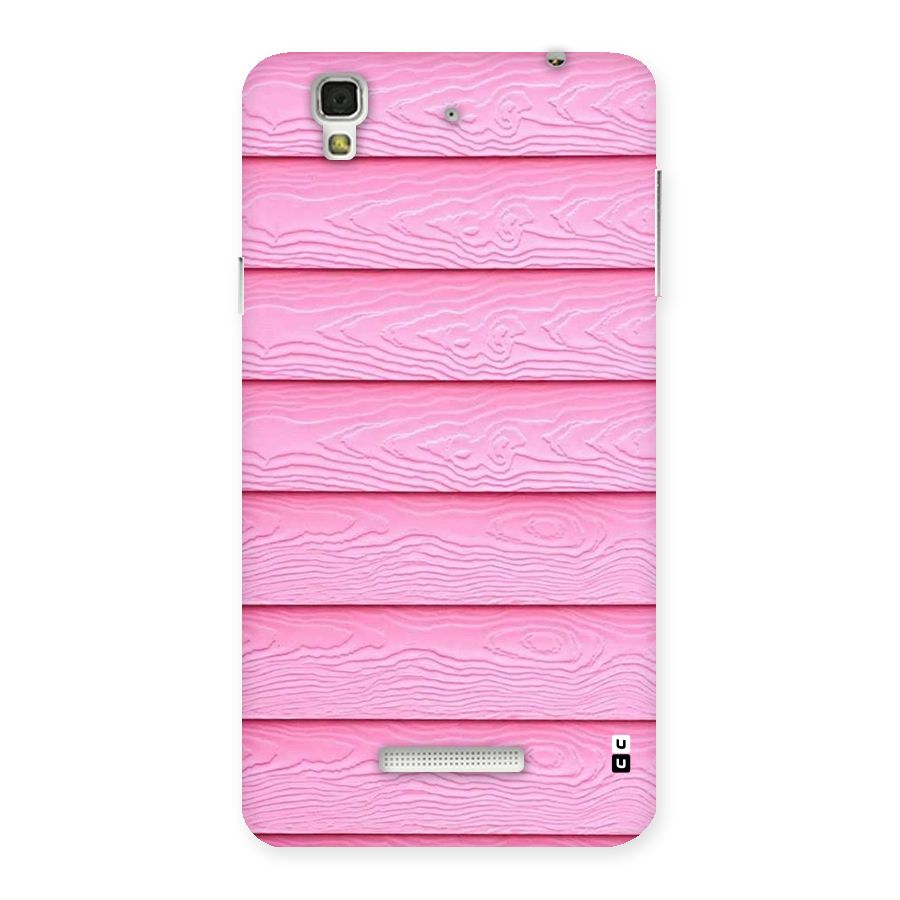 Pink Wood Back Case for Yu Yureka