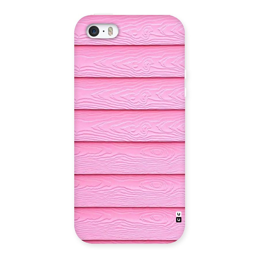 Pink Wood Back Case for iPhone 5 5S