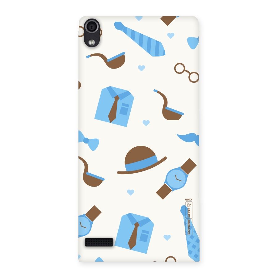 Pipe Hat Watch Pattern Back Case for Ascend P6