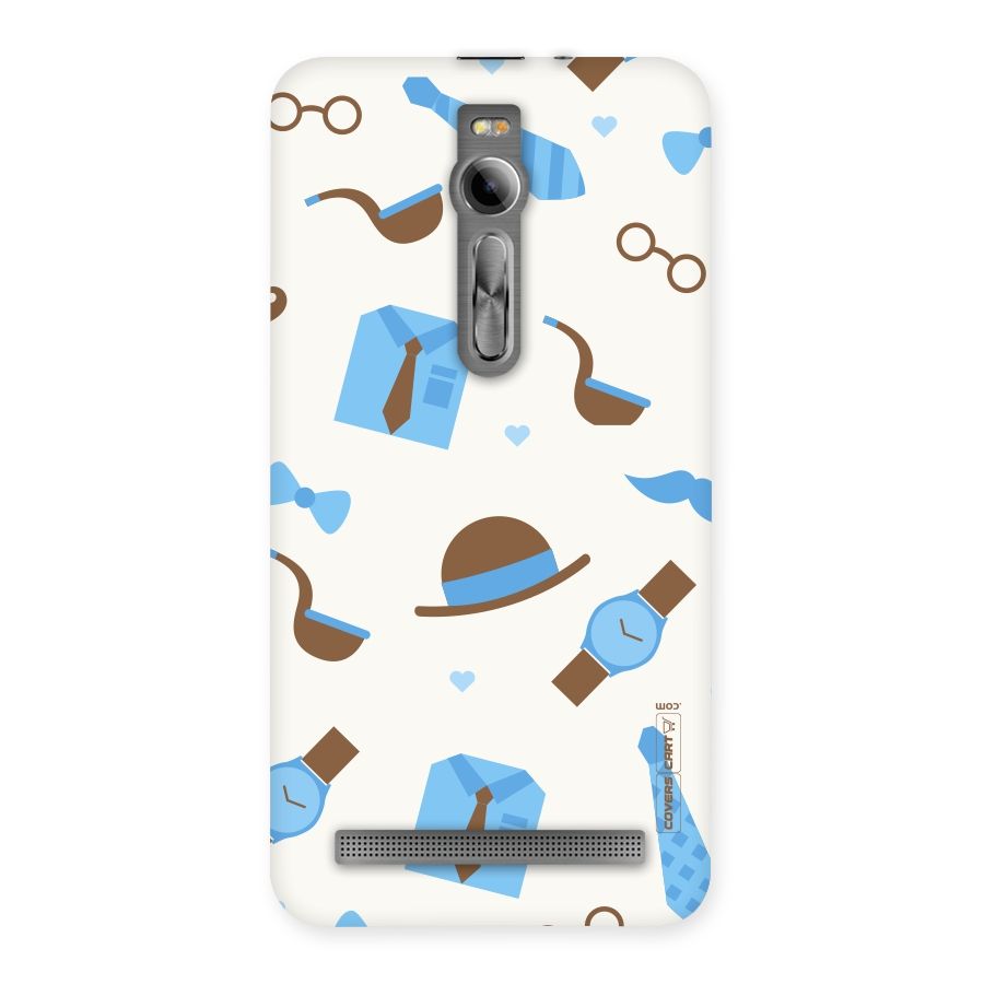 Pipe Hat Watch Pattern Back Case for Asus Zenfone 2