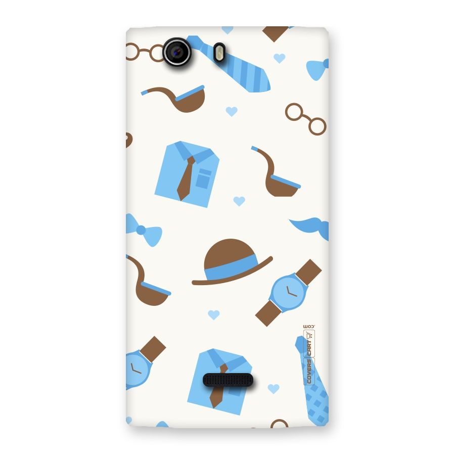 Pipe Hat Watch Pattern Back Case for Canvas Nitro 2 E311