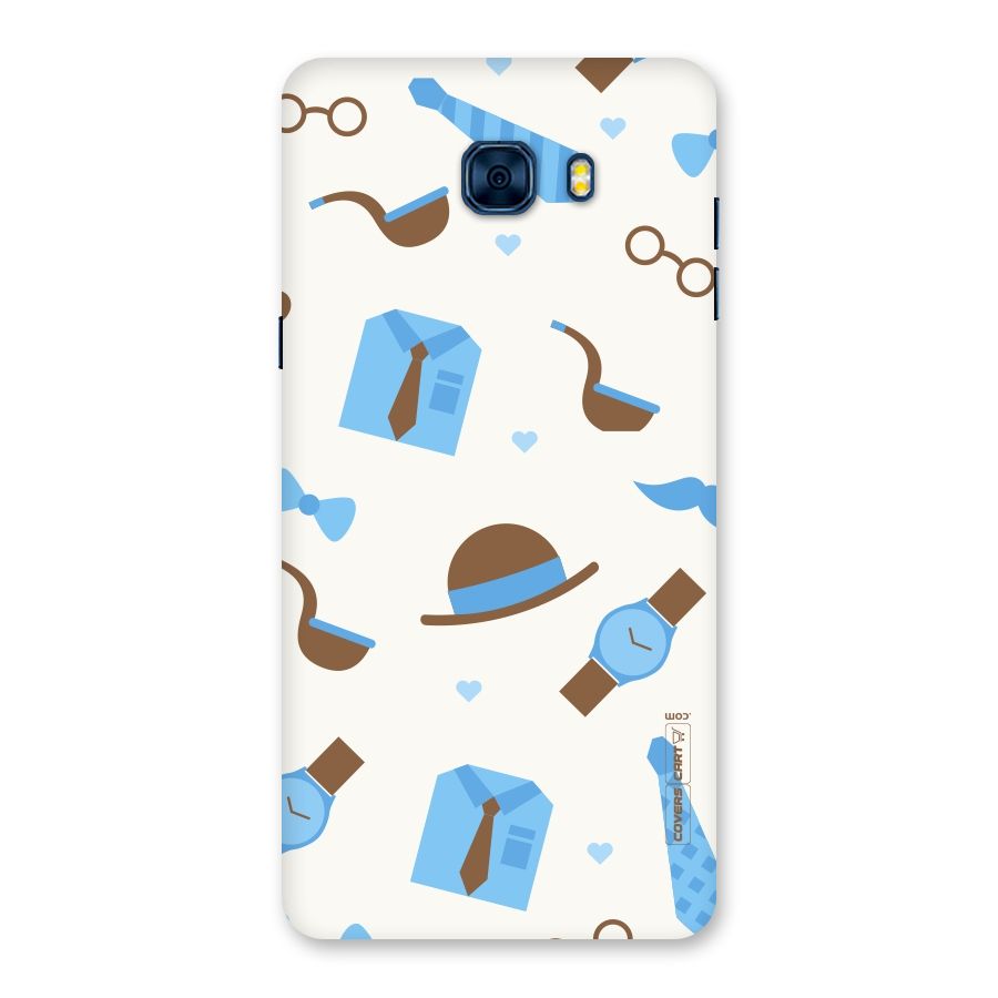Pipe Hat Watch Pattern Back Case for Galaxy C7 Pro