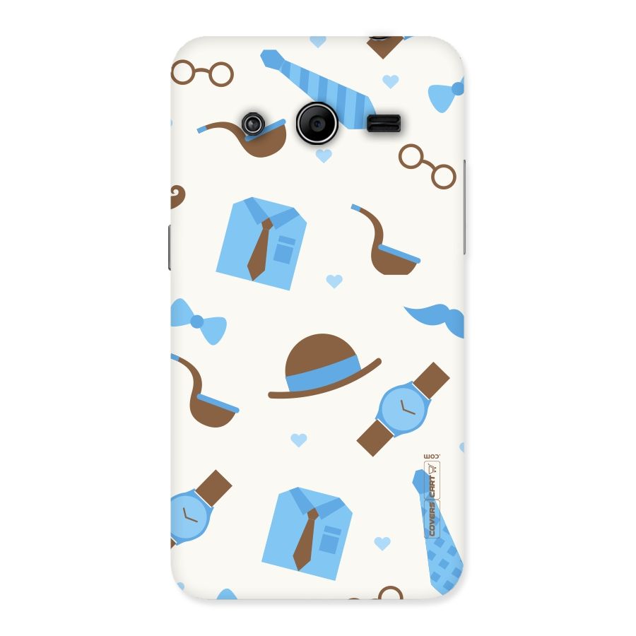 Pipe Hat Watch Pattern Back Case for Galaxy Core 2