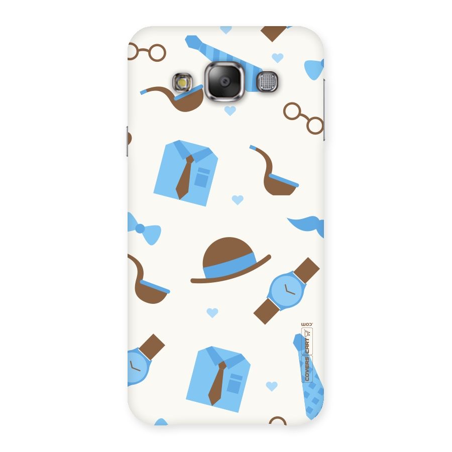 Pipe Hat Watch Pattern Back Case for Galaxy E7