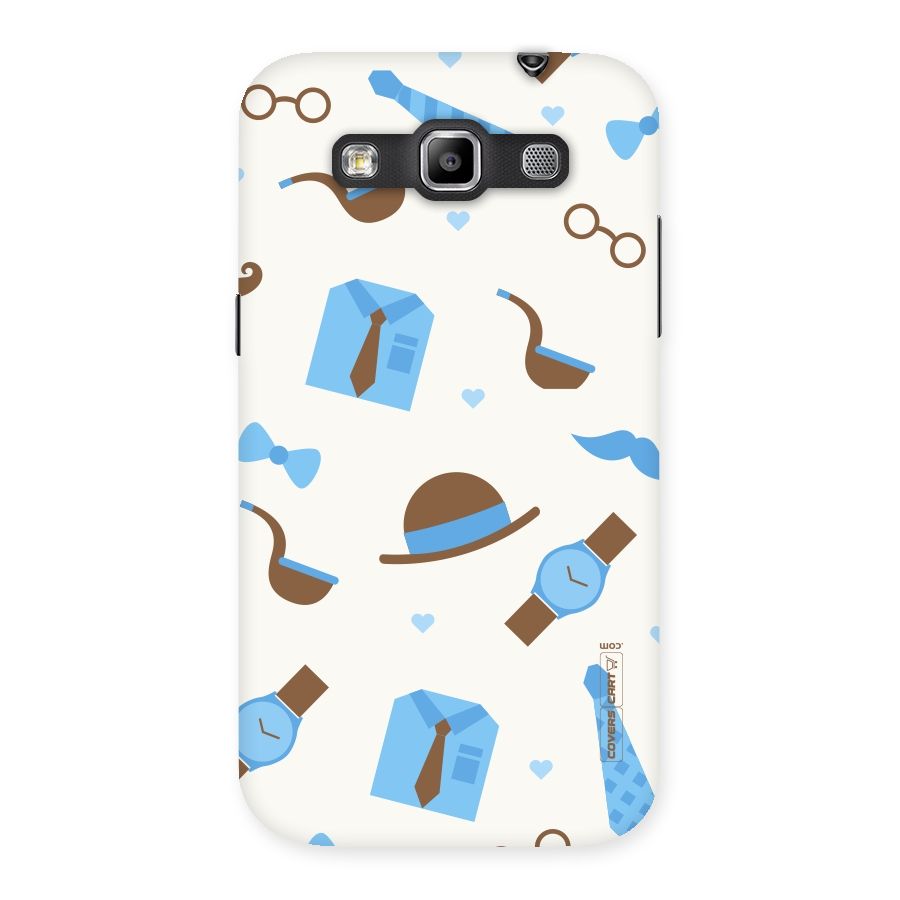 Pipe Hat Watch Pattern Back Case for Galaxy Grand Quattro